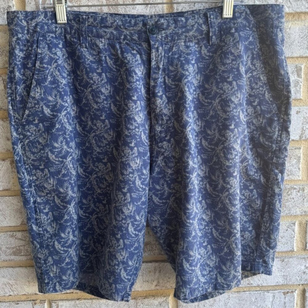 Toscano Linen Flat Front Casual Shorts Men's Size 38" X 9.5"